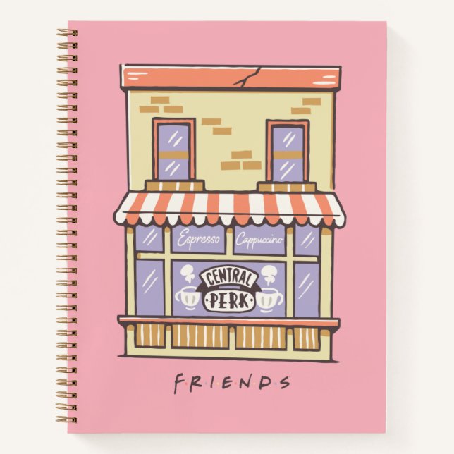FRIENDS™ | Central Perk Cartoon Coffee Shop Notebook (Front)