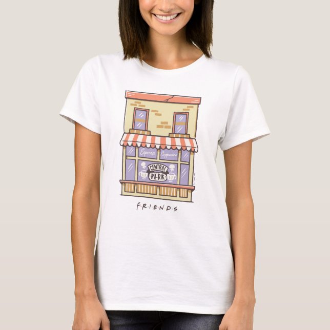 FRIENDS™ | Central Perk Cartoon Coffee Shop T-Shirt (Front)