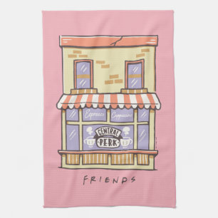 FRIENDS™   Central Perk Cartoon Coffee Shop Tea Towel