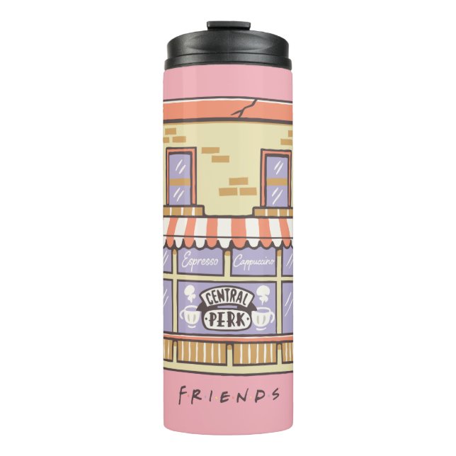 FRIENDS™ | Central Perk Cartoon Coffee Shop Thermal Tumbler (Front)