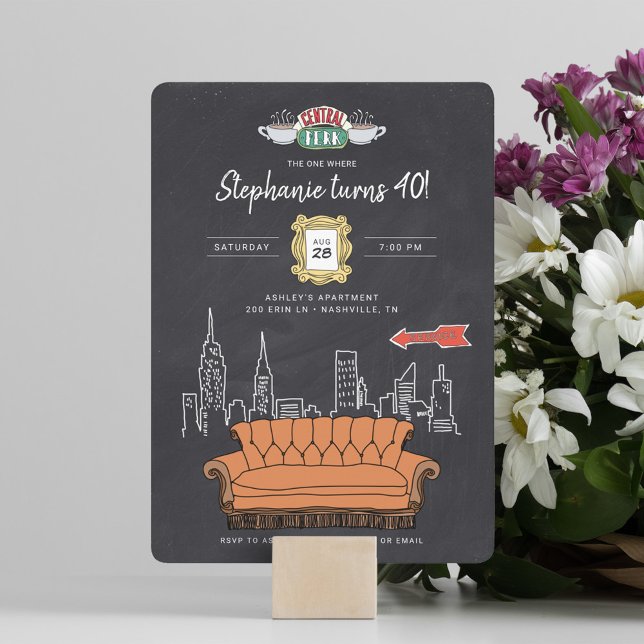 FRIENDS™ | Central Perk Chalkboard Birthday Invitation (Creator Uploaded)