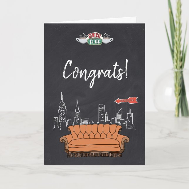 FRIENDS™ | Central Perk Chalkboard Congratulations Card (Front)