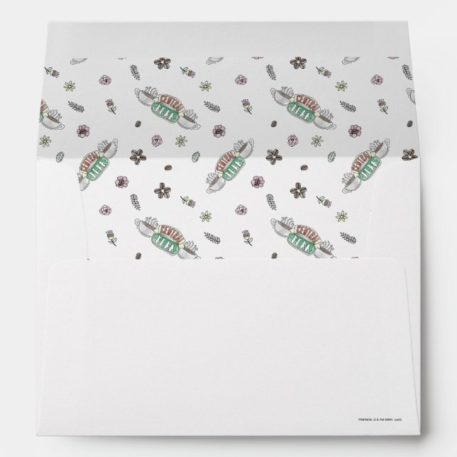 FRIENDS™ | Central Perk Coffee Watercolor Pattern Envelope (Back (Bottom))