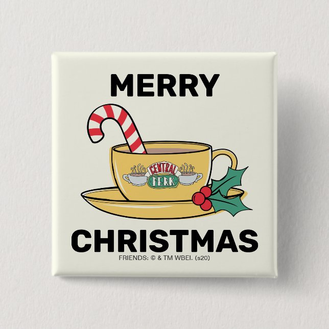FRIENDS™ | Central Perk Holiday Mug 15 Cm Square Badge (Front)
