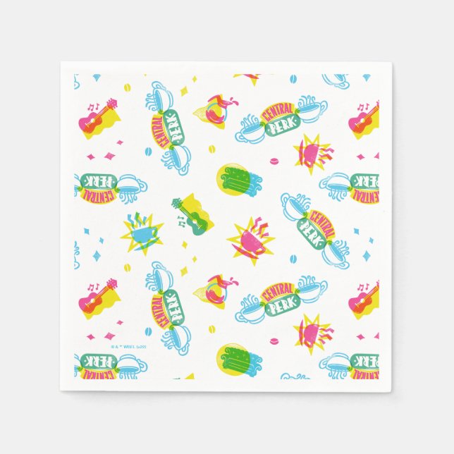 FRIENDS™ | Central Perk Neon Pattern Napkin (Front)