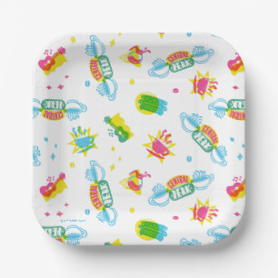 FRIENDS™   Central Perk Neon Pattern Paper Plate