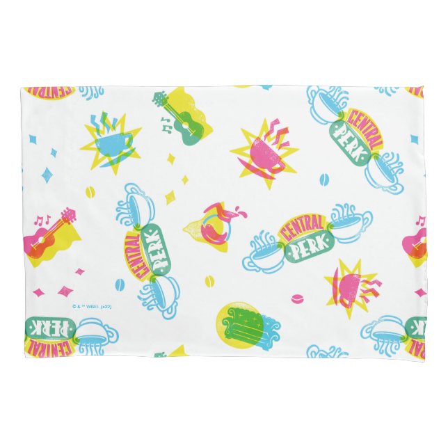 FRIENDS™ | Central Perk Neon Pattern Pillowcase (Front)