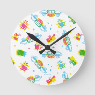 FRIENDS™ Central Perk Neon Pattern Round Clock