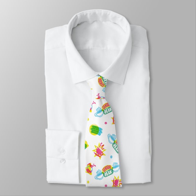 FRIENDS™ | Central Perk Neon Pattern Tie (Tied)