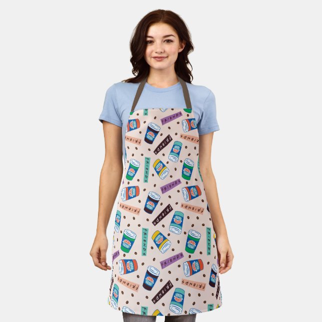 FRIENDS™ | Central Perk Vibrant Coffee Pattern Apron (Worn)