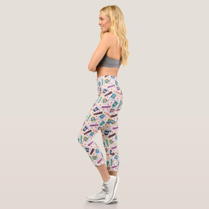 FRIENDS™   Central Perk Vibrant Coffee Pattern Capri Leggings