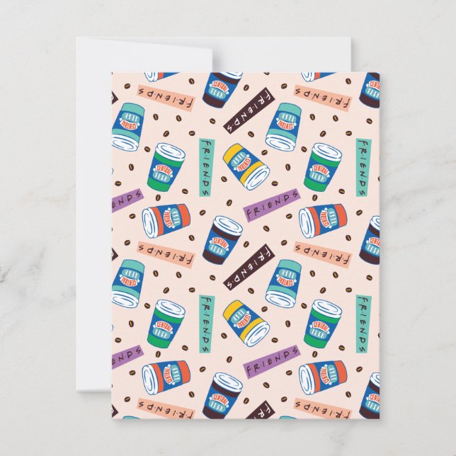 FRIENDS™ | Central Perk Vibrant Coffee Pattern Card (Front)