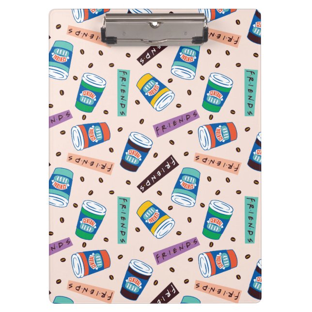 FRIENDS™ | Central Perk Vibrant Coffee Pattern Clipboard (Front)