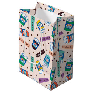 FRIENDS™   Central Perk Vibrant Coffee Pattern Medium Gift Bag