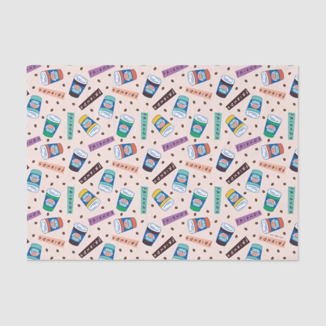FRIENDS™ | Central Perk Vibrant Coffee Pattern Tissue Paper (Front)