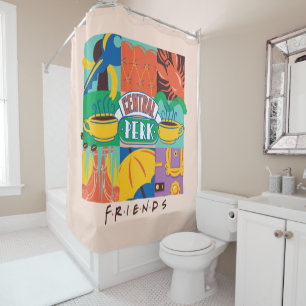 FRIENDS™ Central Perk Vibrant Graphic Shower Curtain