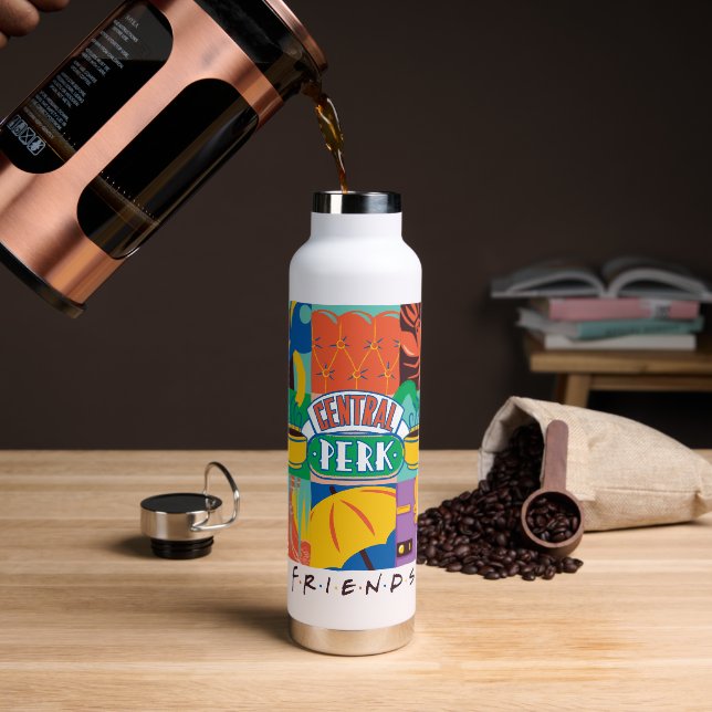 FRIENDS™ | Central Perk Vibrant Graphic Water Bottle (Coffee)