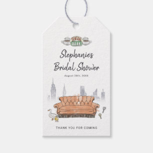 FRIENDS™   Central Perk Watercolor Bridal Shower Gift Tags