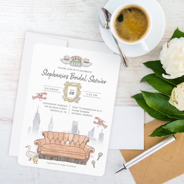 FRIENDS™ | Central Perk Watercolor Bridal Shower Invitation (Creator Uploaded)