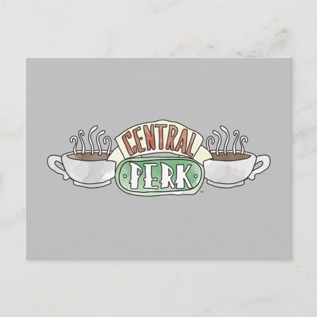 FRIENDS™ | Central Perk Watercolor Logo Invitation Postcard (Front)