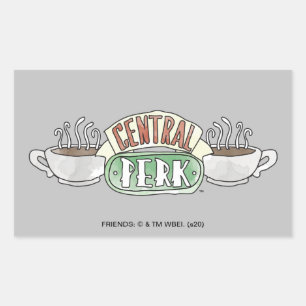 FRIENDS™   Central Perk Watercolor Logo Rectangular Sticker