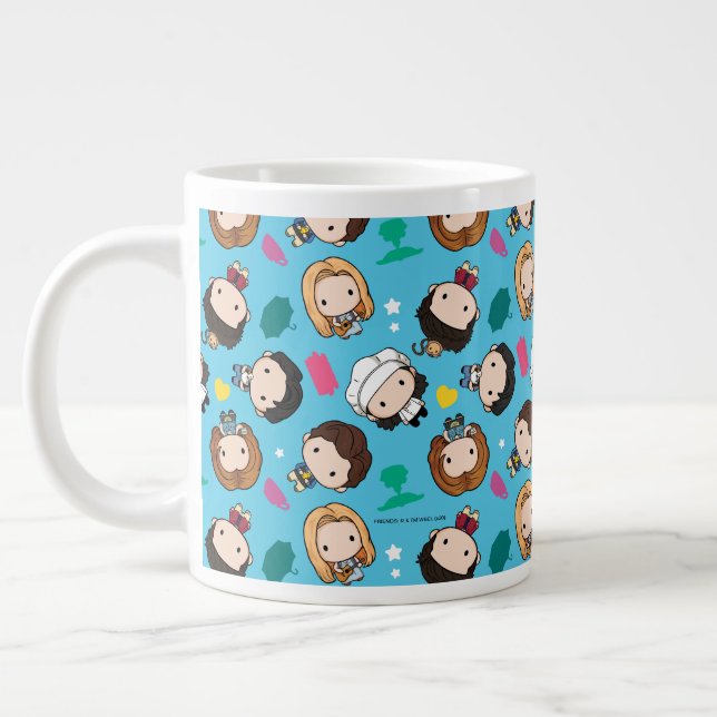 FRIENDS™ | Character Chibi Pattern Large Coffee Mug (Left)