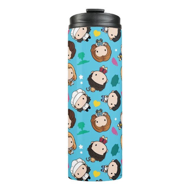 FRIENDS™ | Character Chibi Pattern Thermal Tumbler (Front)