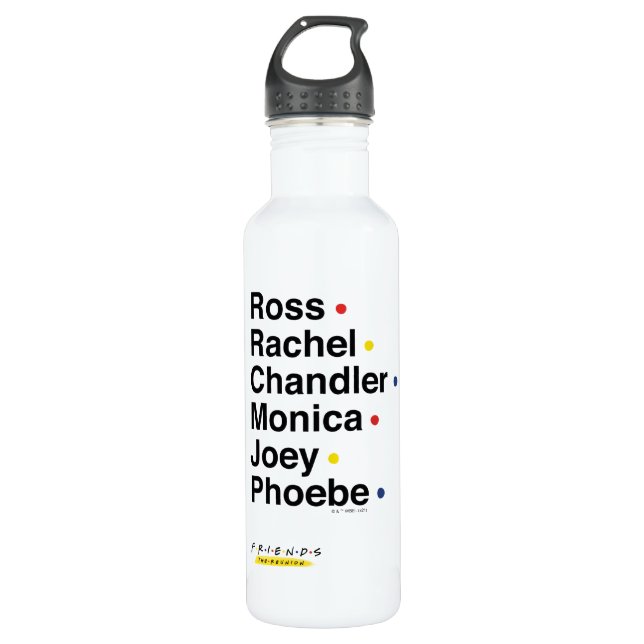 FRIENDS™ | Character Names 710 Ml Water Bottle (Front)