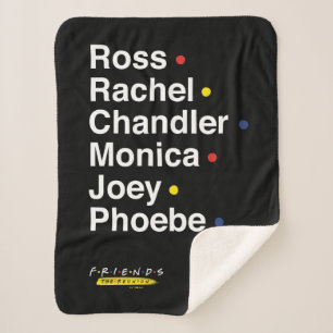 FRIENDS™   Character Names Sherpa Blanket