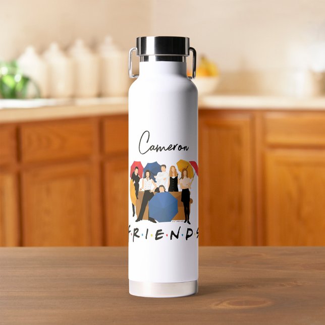 FRIENDS™ Character Silhouette | Add Your Name Water Bottle (Creator Uploaded)