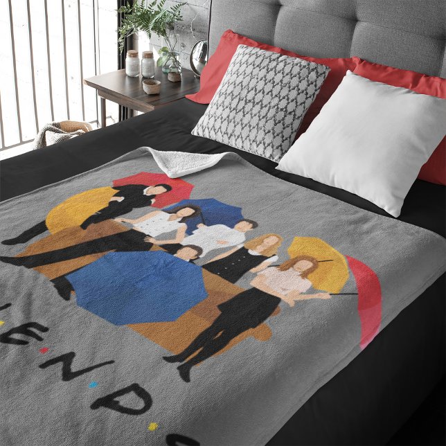 FRIENDS™ Character Silhouette Fleece Blanket (Creator Uploaded)