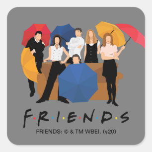 FRIENDS™ Character Silhouette Square Sticker