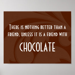 Friends & Chocolate Poster