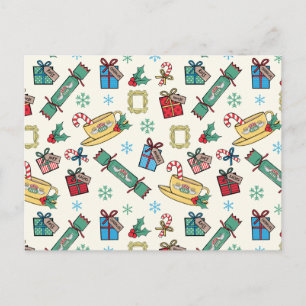 FRIENDS™   Christmas Icon Pattern Invitation Postcard