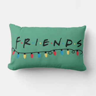 FRIENDS™ | Christmas Lights Logo Lumbar Cushion