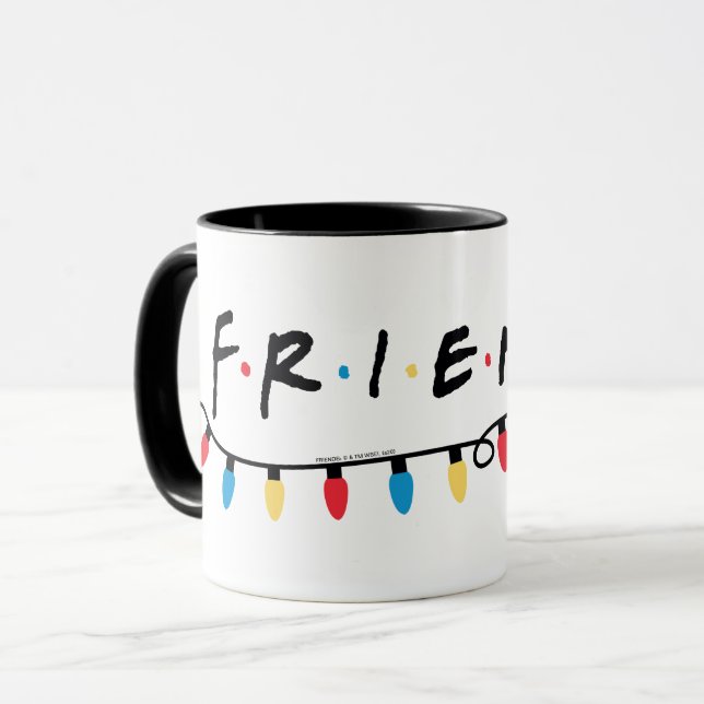 FRIENDS™ | Christmas Lights Logo Mug (Front Left)