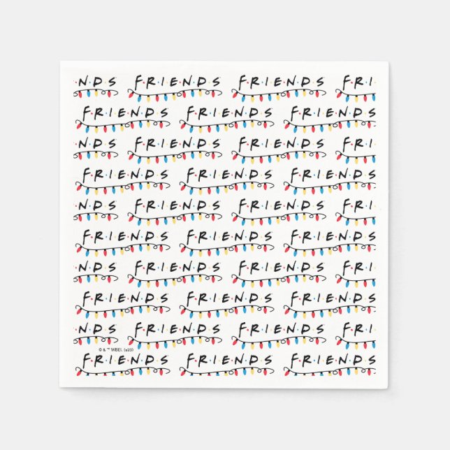 FRIENDS™ | Christmas Lights Logo Napkin (Front)