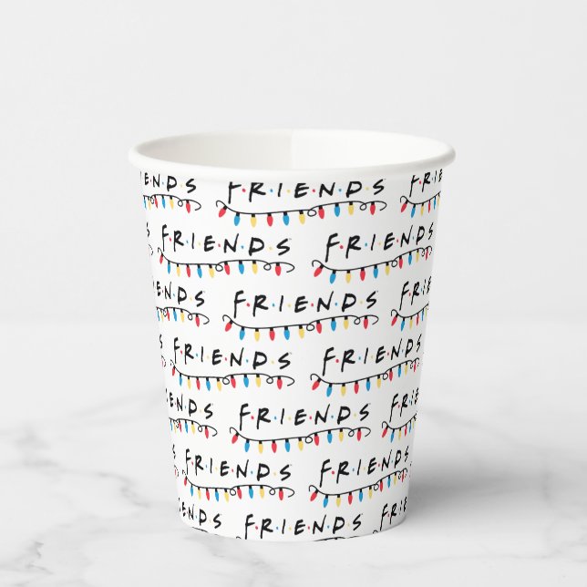 FRIENDS™ | Christmas Lights Logo Paper Cups (Left)
