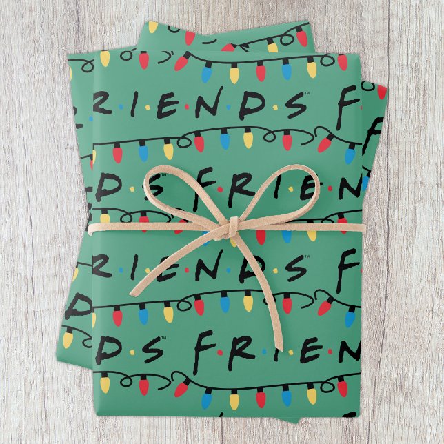 FRIENDS™ | Christmas Lights Logo Wrapping Paper Sheet (Creator Uploaded)