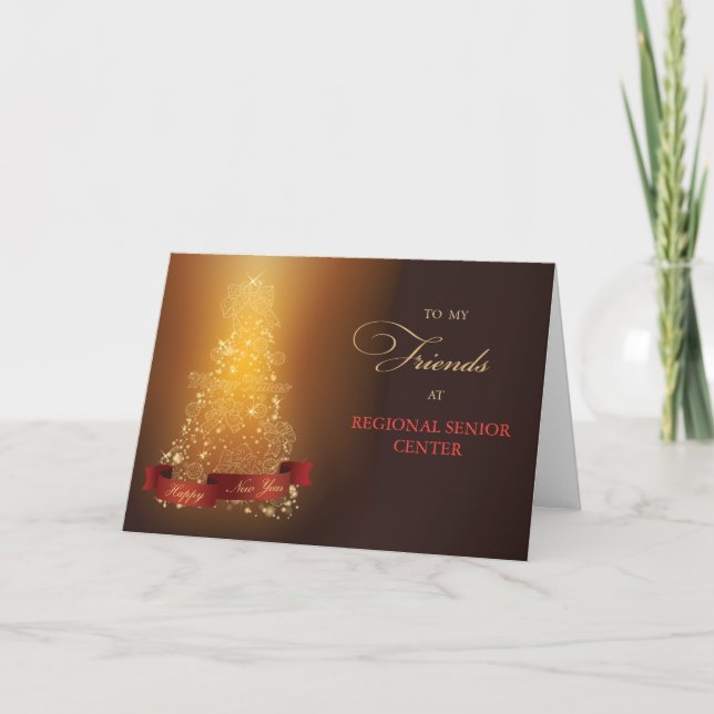 Friends Christmas, Personalise Business Name Holiday Card (Front)