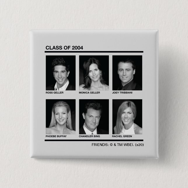 FRIENDS™ | Class of 2004 15 Cm Square Badge (Front)