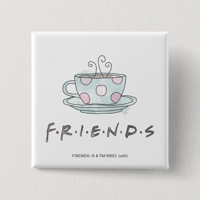 FRIENDS™ | Coffee Mug Watercolor 15 Cm Square Badge (Front)