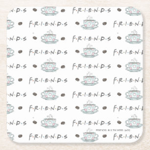 FRIENDS™   Coffee Mug Watercolor Pattern Square Paper Coaster