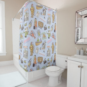FRIENDS™ Colorful Cartoon Pattern Shower Curtain