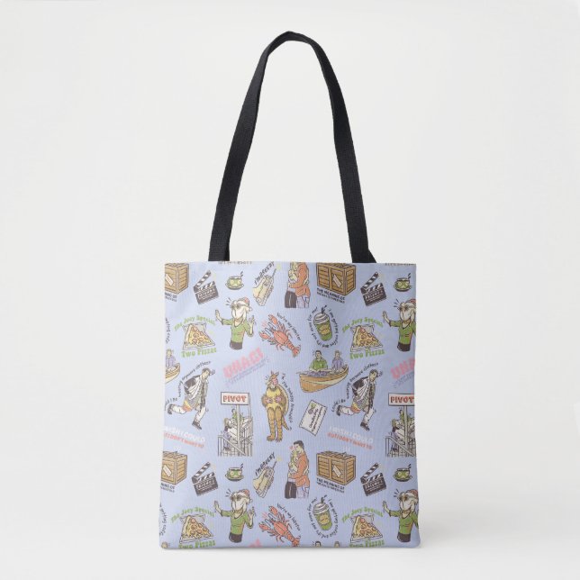 FRIENDS™ Colorful Cartoon Pattern Tote Bag (Front)