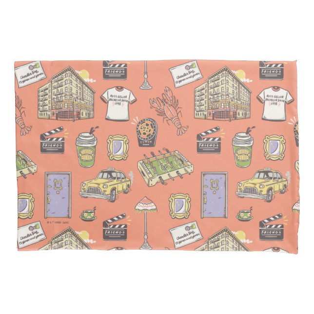 FRIENDS™ Colorful Icons Pattern Pillowcase (Front)
