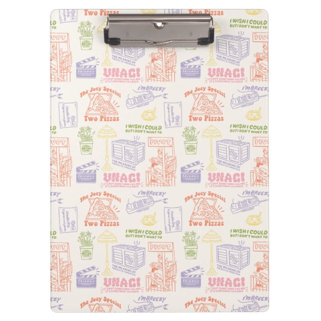 FRIENDS™ Colorful Quotes Pattern Clipboard (Front)