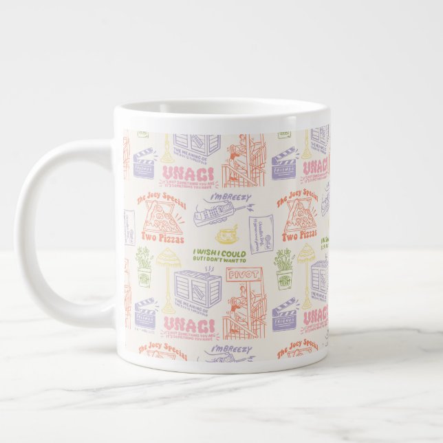 FRIENDS™ Colorful Quotes Pattern Large Coffee Mug (Left)