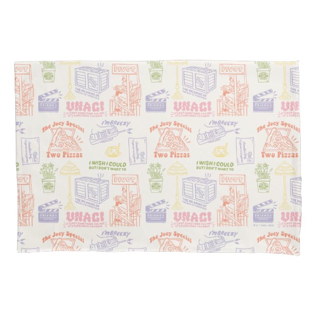 FRIENDS™ Colorful Quotes Pattern Pillowcase (Front)
