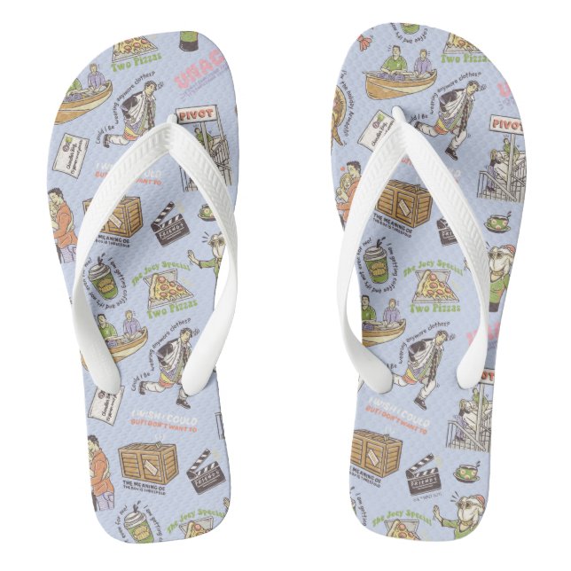 FRIENDS™ Colourful Cartoon Pattern Flip Flops (Footbed)